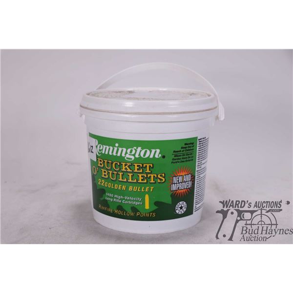 One full 1400 count bucket of Remington 22 LR, 36 grain HP
