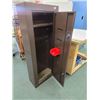 Image 2 : Heavy gauge metal gun locker 55"h x 21"w x10"d NOTE: Locks have been drilled