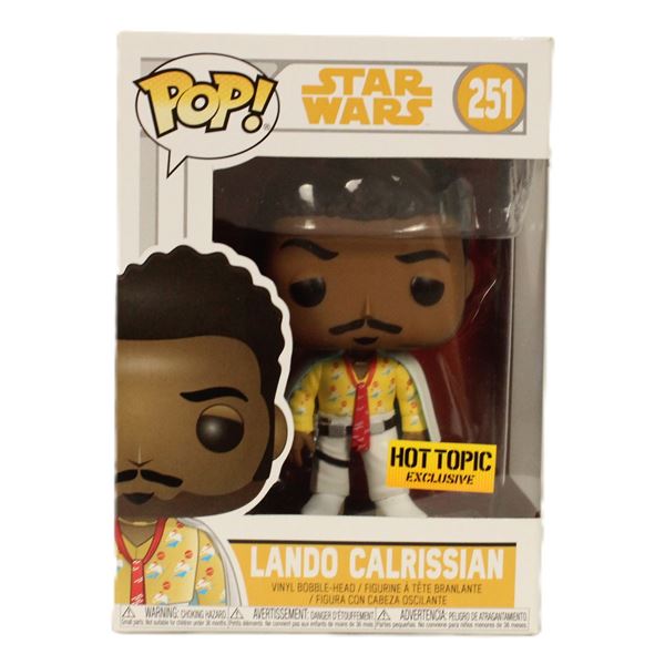 A Hot Topic Exclusive Lando Calrissian #251 Funko Pop.