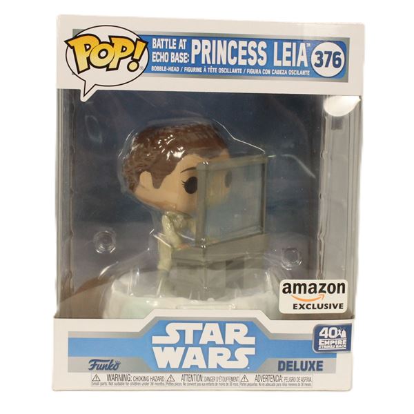 An Amazon Exclusive Battle at Echo Base: Princess Leia #376 Funko Pop.