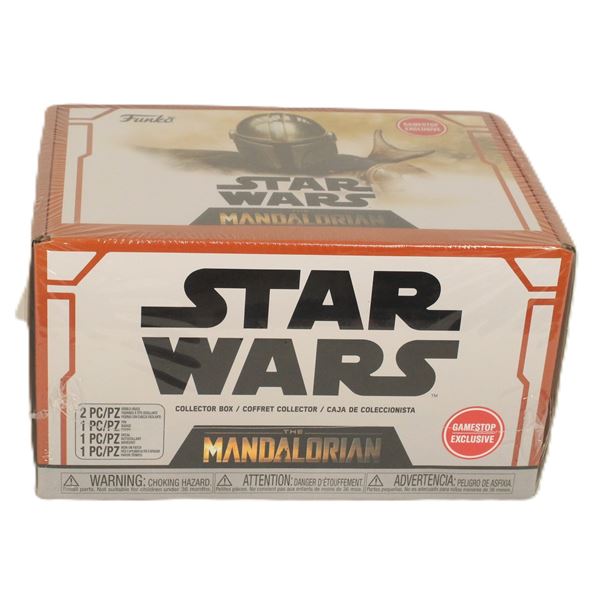 A Sealed Gamestop Exclusive Star Wars The Mandolorian Mystery Collector Box.