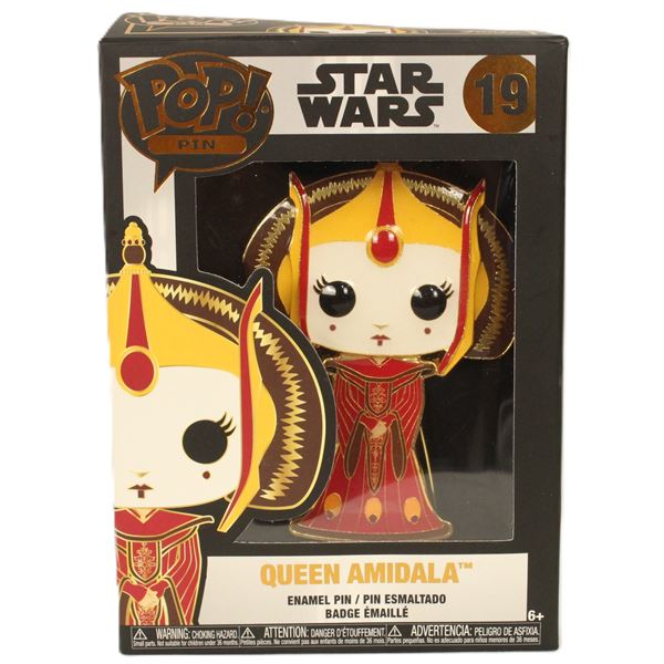 A large Funko Pop Pin Queen Amidala #19 Enamel Pin.
