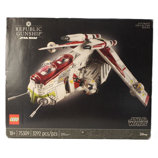 A Sealed New-In-Box Ultimate Collector's Series Republic Gunship Lego Set 75309.