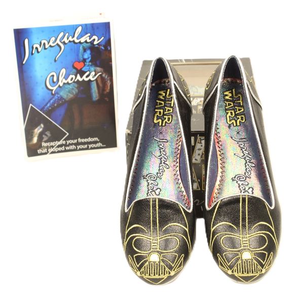 A Star Wars x Irregular Choice Darth Vader Low Heeled Flats Womens Shoe.