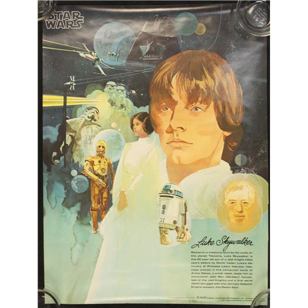 A 1977 20th Century Fox Coca-Cola Luke Skywalker Poster #1/4.