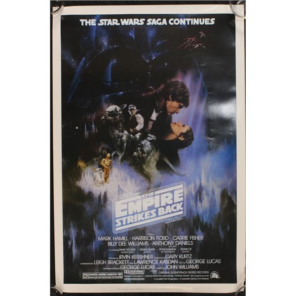 A 1993 Star Wars The Empire Strikes Back Movie Poster.