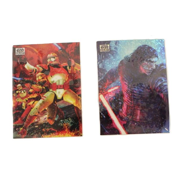 A Set of (2) 2024 Topps Chrome Star Wars Galaxy Trading Cards.