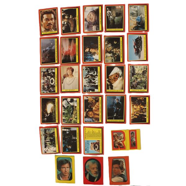 A Selection of (27) 1983 Topps Star Wars Return of the Jedi Trading Cards.