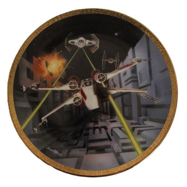 A Red Five X-Wing Fighter Collector Plate.