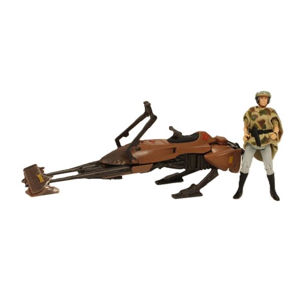A Power of the Force II Speeder Bike with Princess Leia in Endor Gear.