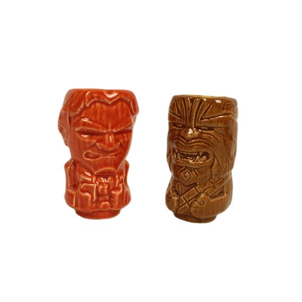 A Han Solo and Chewbacca Geeki Tiki Muglet set.