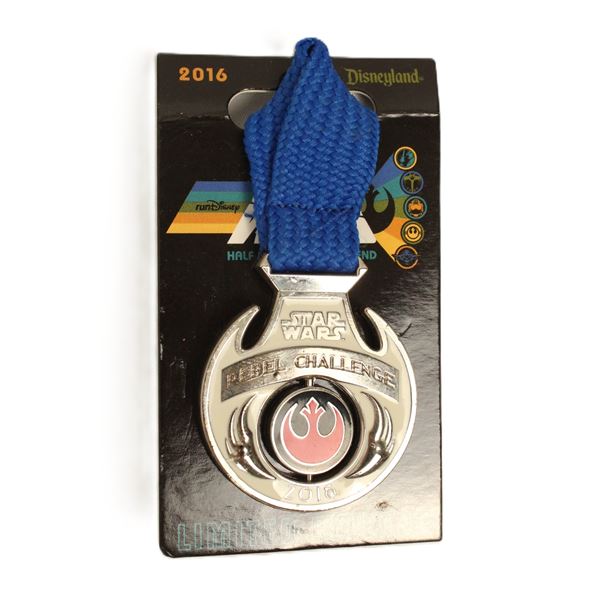 A runDisney Star Wars Rebel Challenge Medal Pin.