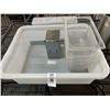 Image 1 : Cambro Insert Pans, Napkins Dispenser, Condiment Bin