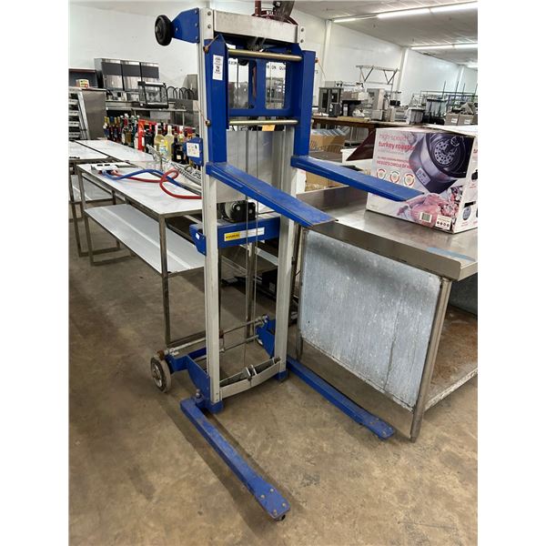 A Lift  500  Lb.  Cap  Portable Winch Lift