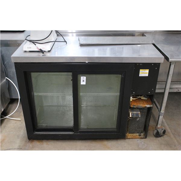 Bev Air 40" Work Top Glass Door Reach In Beer Cooler  (50 Degrees)