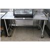 Image 1 : SS  5' Bullnose Rolling Table w/Can Opener