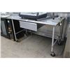 Image 2 : SS  5' Bullnose Rolling Table w/Can Opener