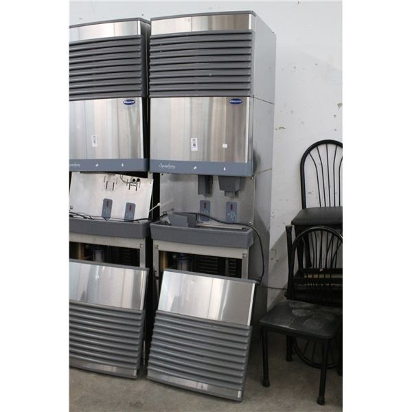 Follett Symphony Cubed Ice Machine/Dispenser on Cabinet Stand