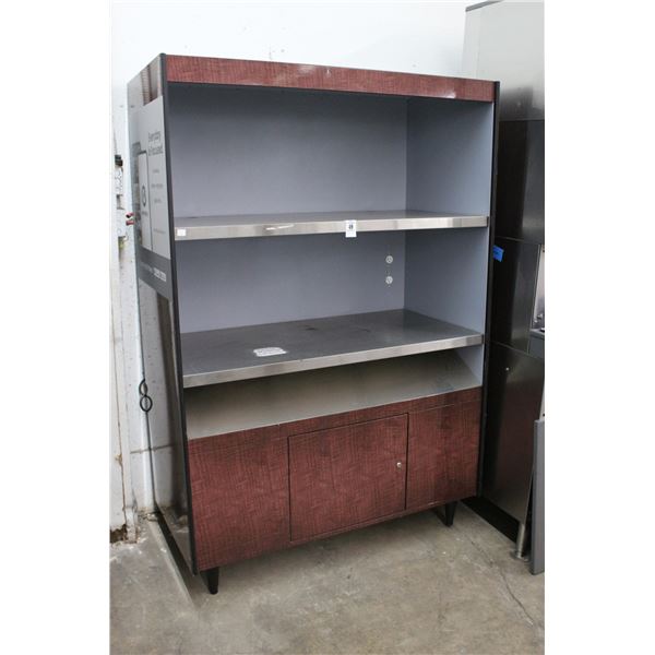 SS  4'  X  6'  Footed Open Merchandiser Cabinet