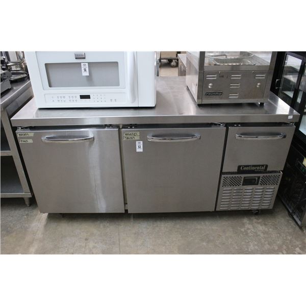 Continental  6'  3 Dr. Rolling Ref. Worktop