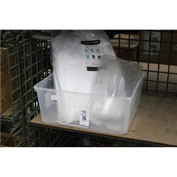 Coffee Filter, Plastic Bin w/Lids