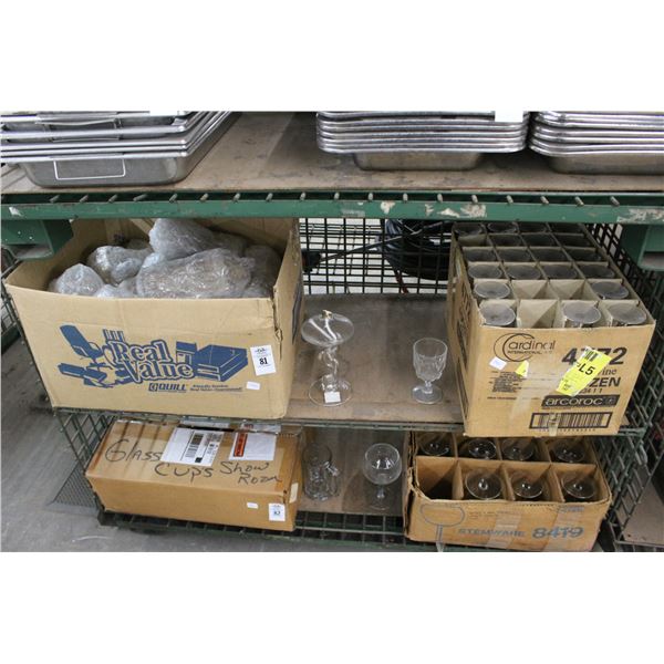 Liquid Table Candles, Stem Glasses