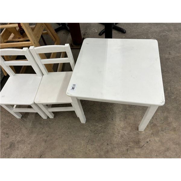 White Child Table w/2 Chairs