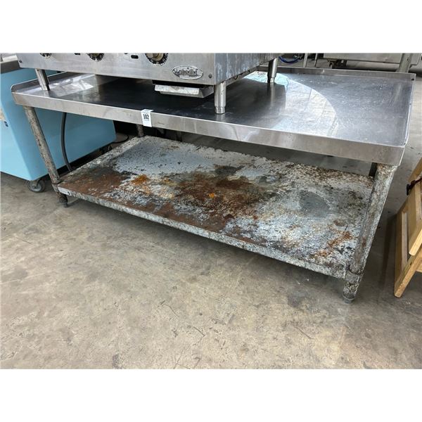 SS  30"  X  5'  Equip. Stand w/Lip/Undershelf