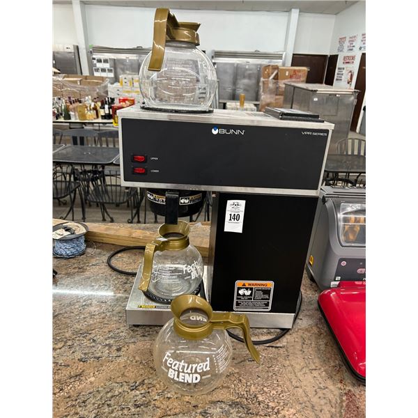 Bunn 2 Burner Pour Through Coffee Maker w/3 Decanters