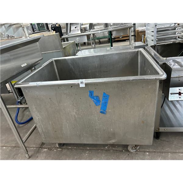 SS  30"  X  4'  Rolling Trough w/Drain