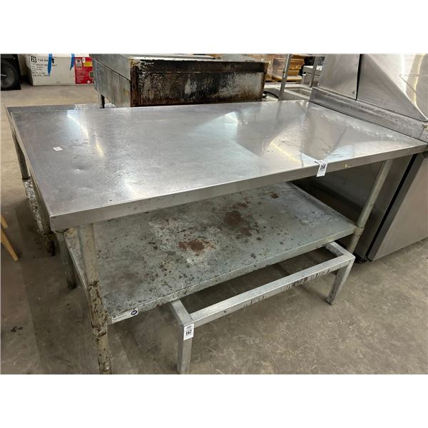 SS  2'  X  5'  Table w/Undershelf