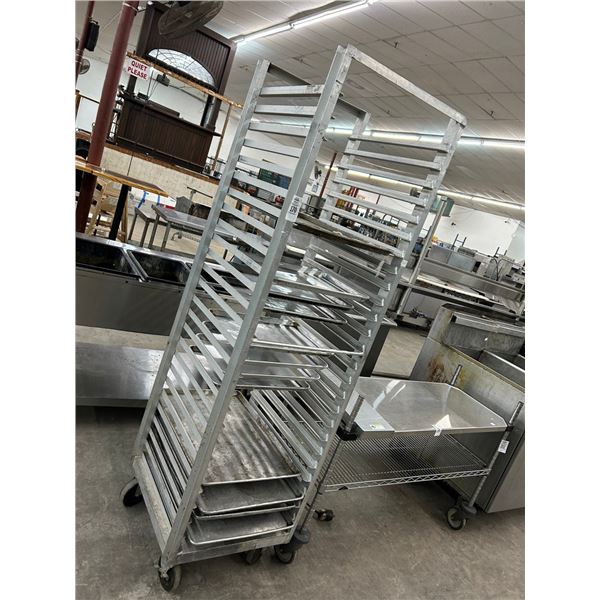 Alum. Tray Cart w/12 Sheet Pans