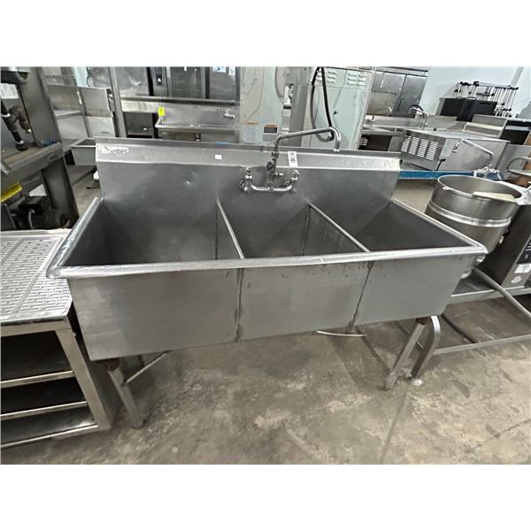 SS  5'  3 Comp Pot Sink
