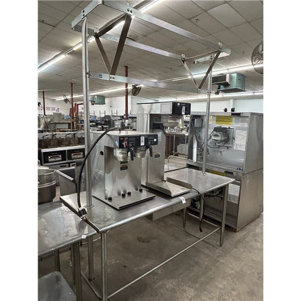 SS  6' Bullnose Island Station w/Drawer/Pot Rack