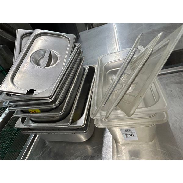 Asst. Size Insert Pans, Perf Pan, Lids