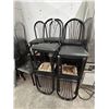 Image 1 : 16-Padded Black Tubular Dining Chairs - 16 X $