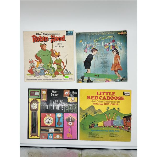 Children’s Vinyl Record Lot – Robin Hood, Little Red Caboose & More