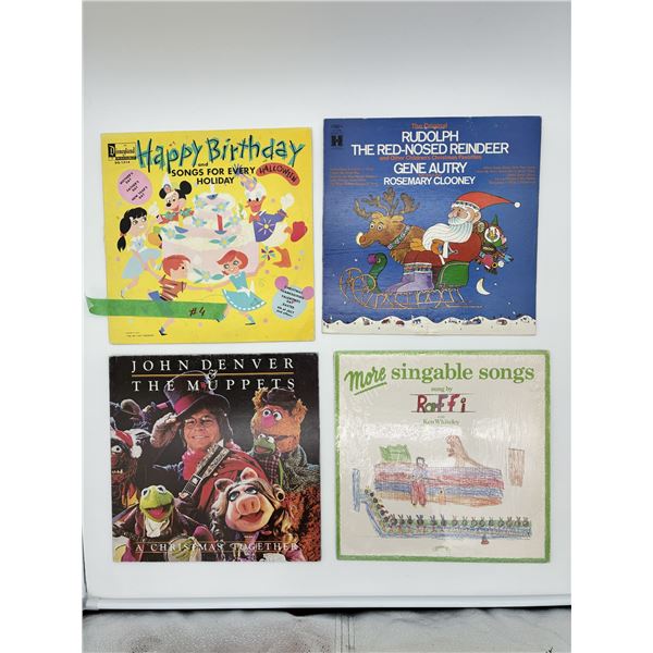 Children’s Vinyl Lot – Rudolph, John Denver & Holiday Music Records