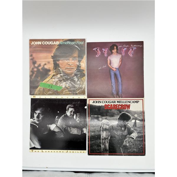Rock Vinyl Lot – 4 Records (John Cougar & More)