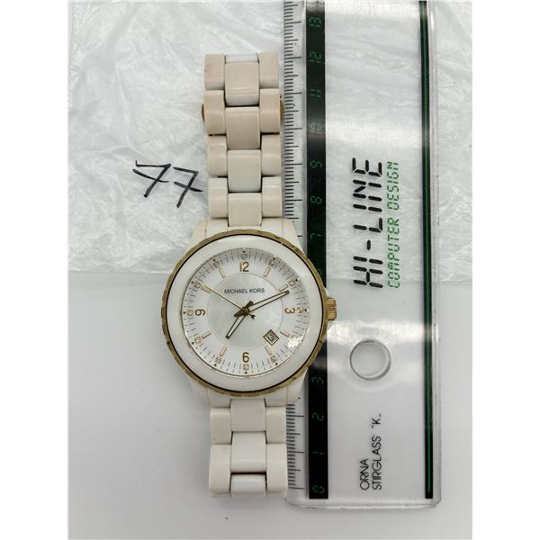 Michael Kors Women’s Pearl Dial Watch (Working)