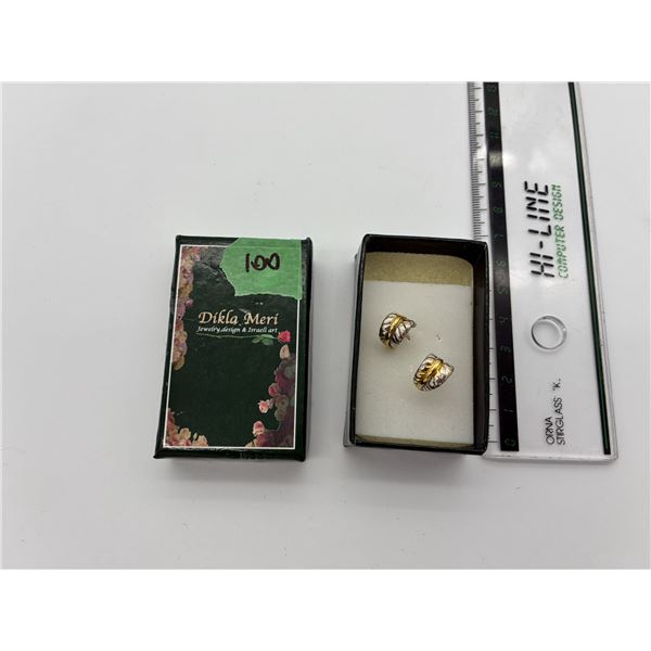 925 Silver Earrings – Leaf Design