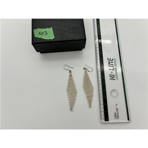 925 Silver Earrings – Stone Set Design