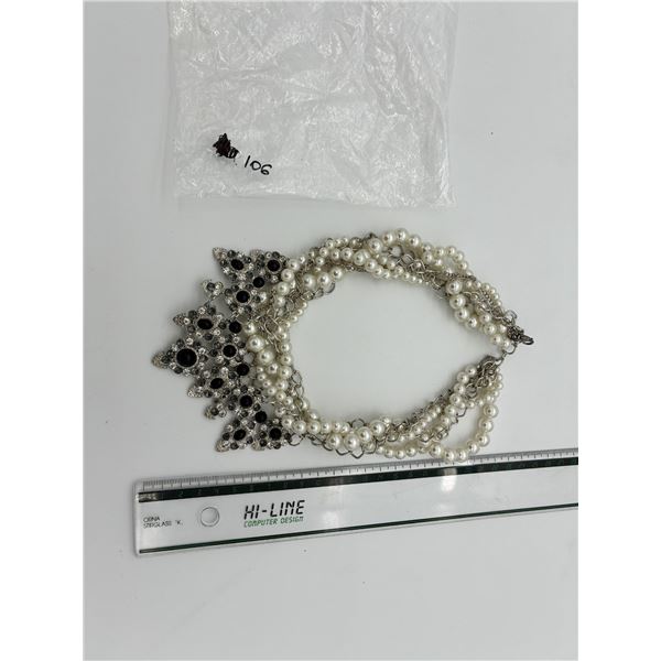 Pearl & Crystal Fashion Jewelry Set