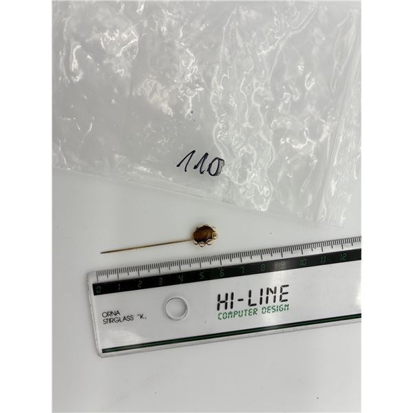 Tiger Eye Stone Tie Pin