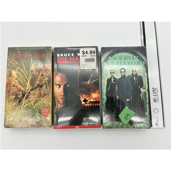 Sealed VHS Movie Lot (3 Tapes)
