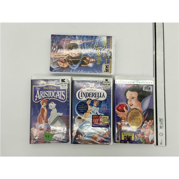 Sealed Disney VHS Lot (4 Tapes)