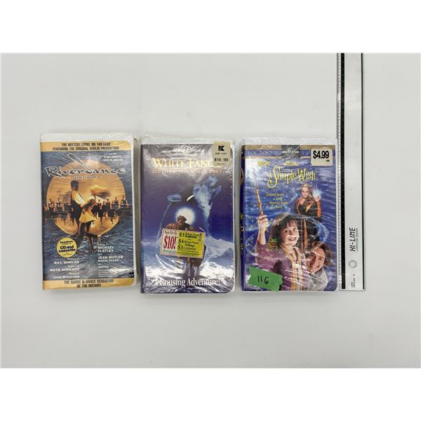 Sealed VHS Movie Lot (3 Tapes)