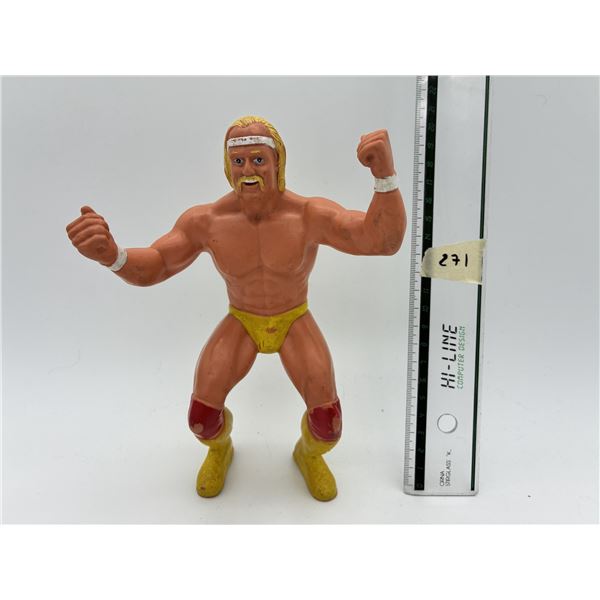 Vintage 1980s Hulk Hogan WWF LJN Titan Sport 8 inch wrestler figure, collectible (1984)