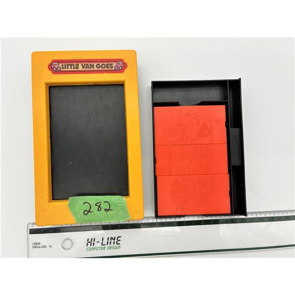 Vintage 1981 Little Van Goes Drawing Kit All 12 plates