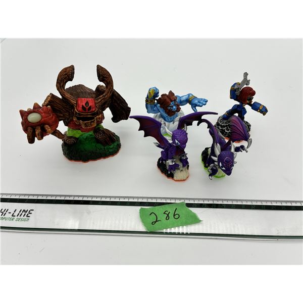 Lot of Skylanders video game figures